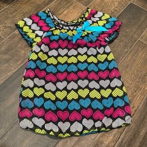 EUC George Heart Print Bubble Tunic